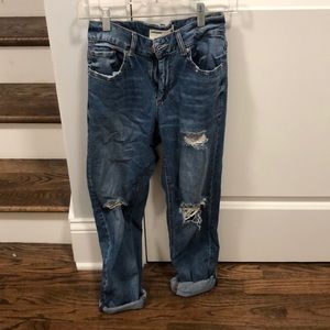 Ripped garage boyfriend jeans